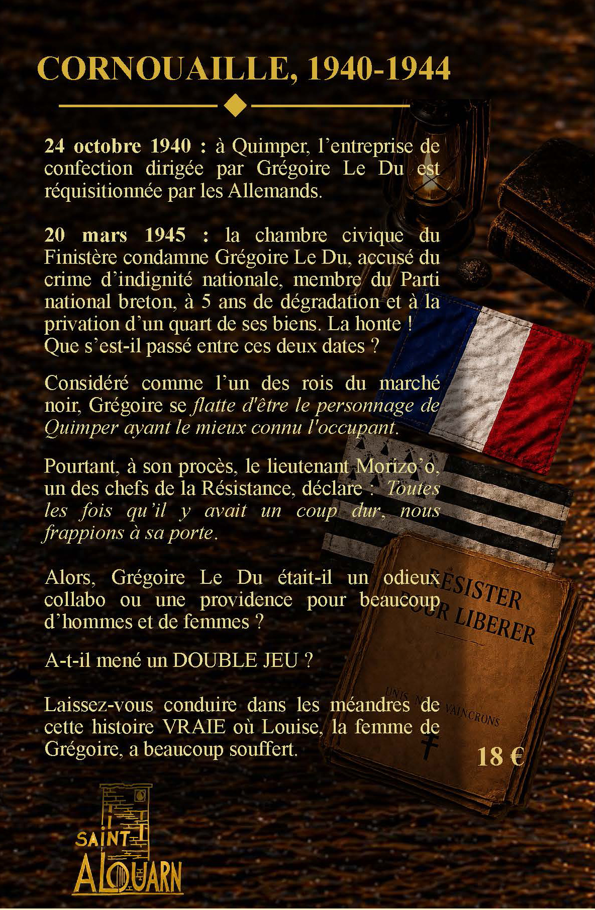 Quatrième de couverture de Double Jeu — Cornouaille 1940-1944